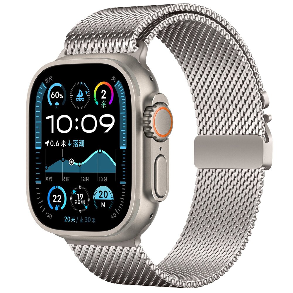 Strap-it Strap-it Bracelet Milanais Modern Apple Watch (lumière stellaire)