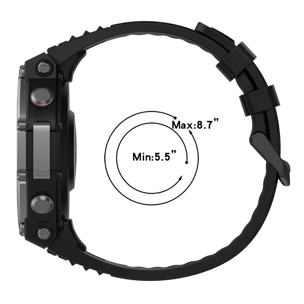 Strap-it Strap-it Bracelet silicone Amazfit T-Rex 3 (noir)