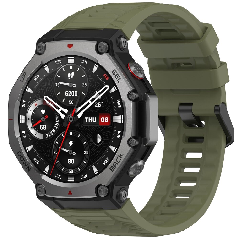 Strap-it Strap-it Bracelet silicone Amazfit T-Rex 3 (vert foncé)