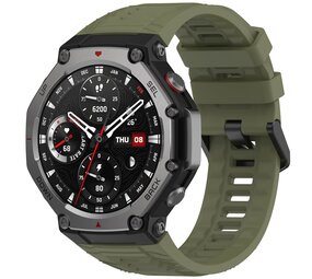 Strap-it Bracelet silicone Amazfit T-Rex 3 (vert foncé)