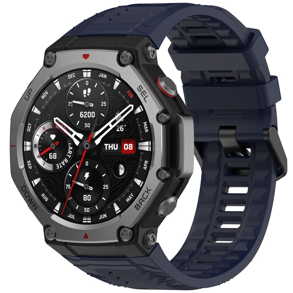Strap-it Strap-it Bracelet silicone Amazfit T-Rex 3 (bleu foncé)