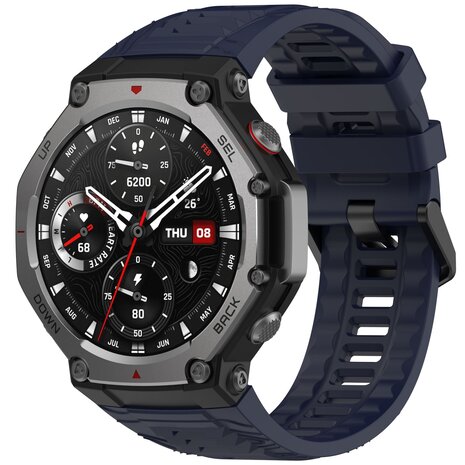 Strap-it Strap-it Bracelet silicone Amazfit T-Rex 3 (bleu foncé)