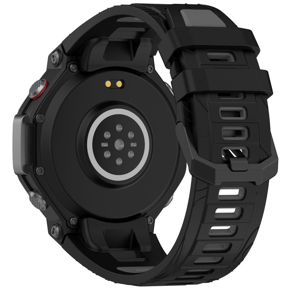 Strap-it Strap-it Bracelet silicone sport Amazfit T-Rex 3 (noir/grijs)