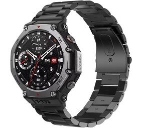 Strap-it Bracelet acier Amazfit T-Rex 3 (noir)