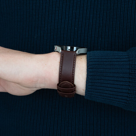 Bandz Bandz Bracelet cuir "Classic" Redmi Watch 5 Active (marron foncé)