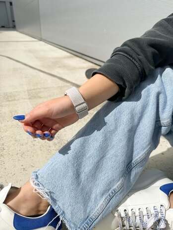 Strap-it Strap-it Bracelet tissé réglable Redmi Watch 5 Active (blanc)