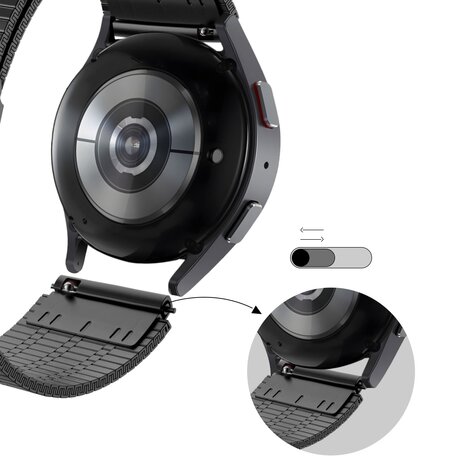 Bandz Bandz Bracelet acier réglable Redmi Watch 5 Lite (noir)