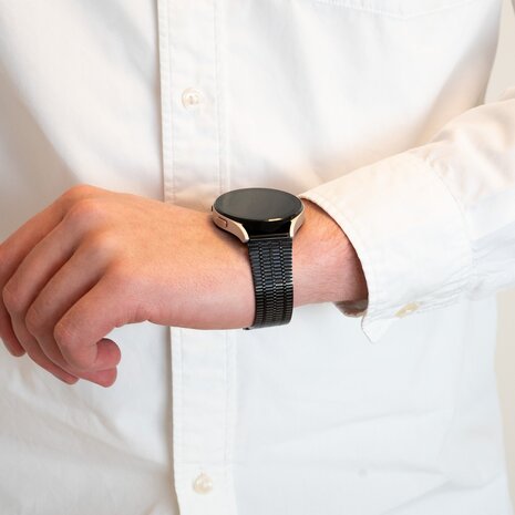 Bandz Bandz Bracelet acier réglable Redmi Watch 5 Lite (noir)