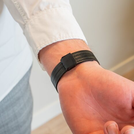 Bandz Bandz Bracelet acier réglable Redmi Watch 5 Lite (noir)