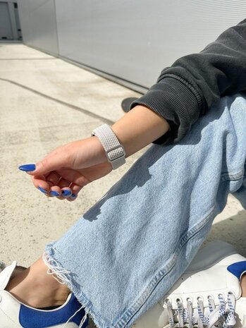 Strap-it Strap-it Bracelet tissé réglable Redmi Watch 5 Lite (blanc)