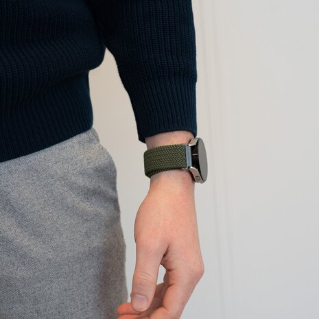 Bandz Bandz Bracelet nylon tressé Honor Watch GS 4 (vert olive)