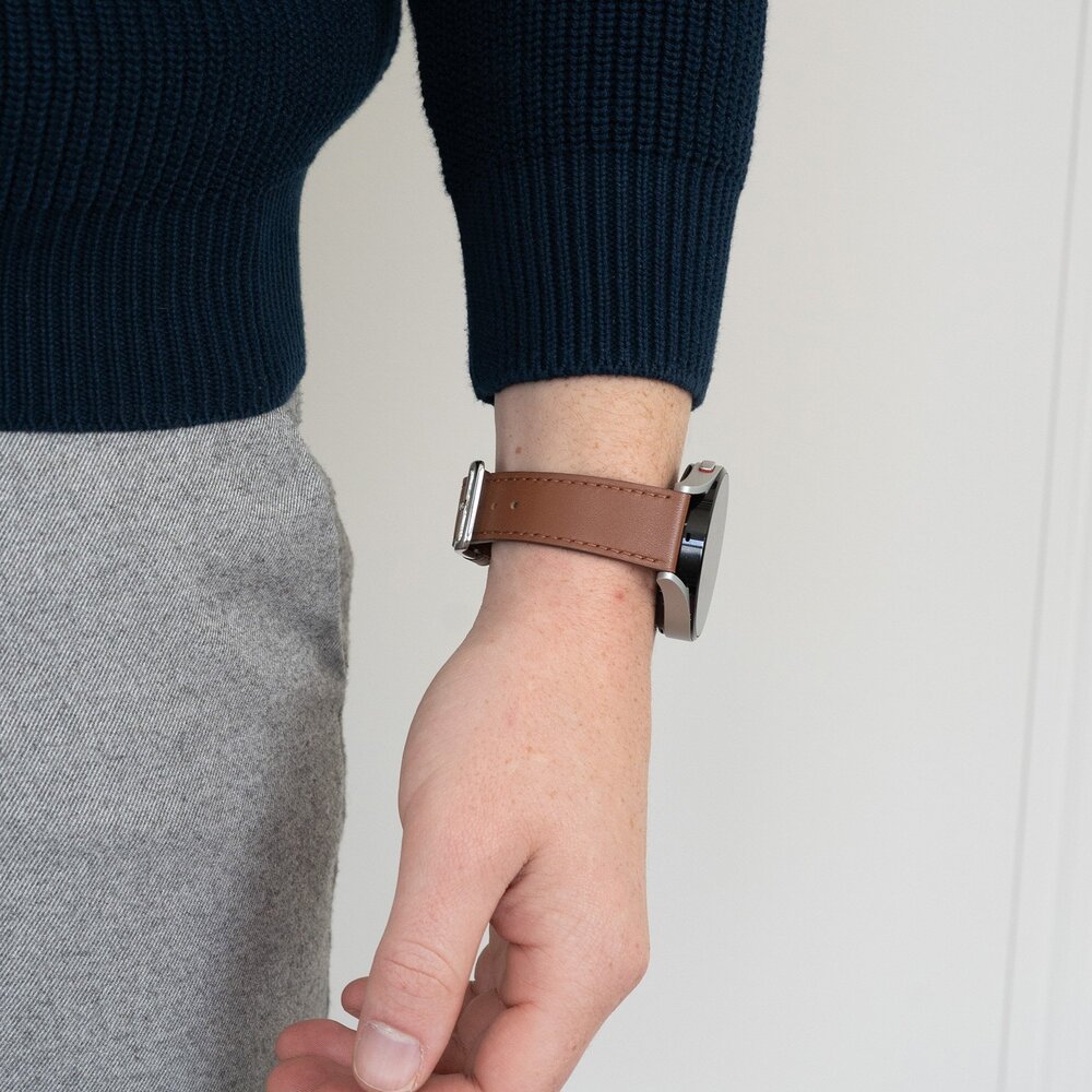 Bandz Bandz Bracelet cuir 'Deluxe' Xiaomi Watch 2 (marron)