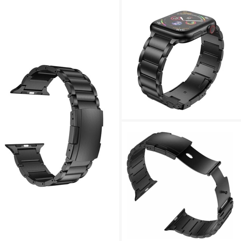 Strap-it Strap-it Bracelet titane Apple Watch (noir)