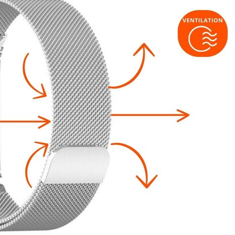 Strap-it Strap-it Bracelet Milanais Fitbit Charge 6 (argent) Strap-it Strap-it Bracelet Milanais Fitbit Charge 6 (argent)