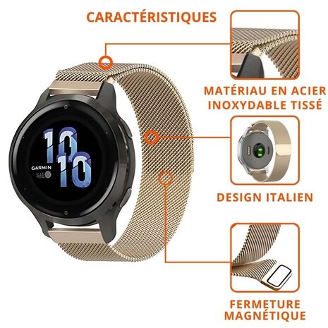 Strap-it Strap-it Bracelet Milanais Withings ScanWatch Light (champagne)