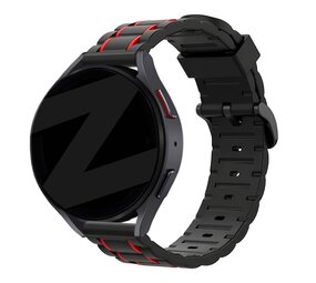 Bandz Bandz Bracelet sport rayé Oppo Watch X (noir/rouge)