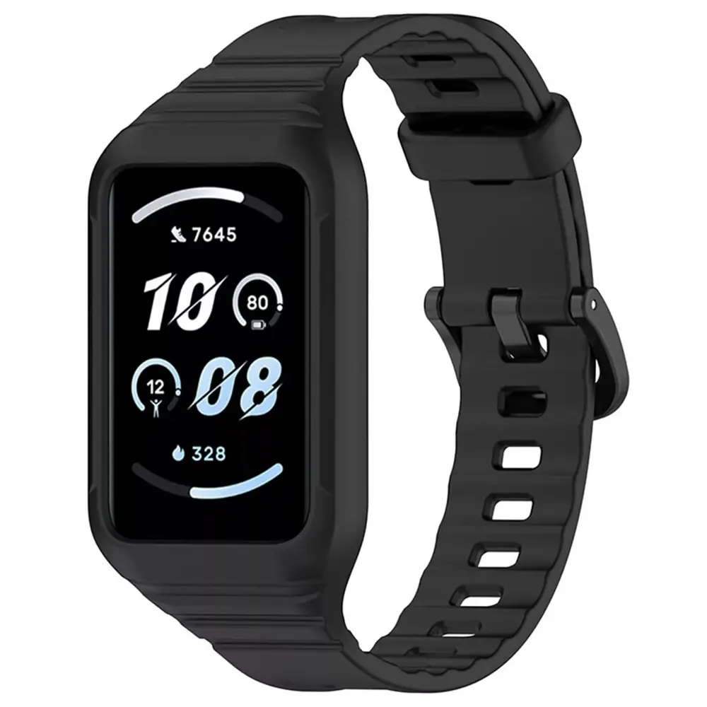 Strap-it Strap-it Bracelet TPU avec cadre Honor Band 9 (noir) Strap-it Strap-it Bracelet TPU avec cadre Honor Band 9 (noir)