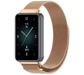 Strap-it Bracelet Milanais Honor Band 9 (or rose)