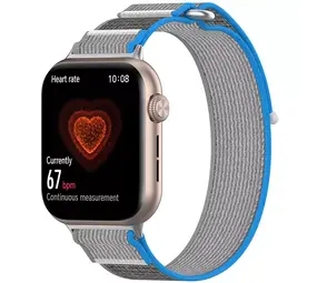 Strap-it Bracelet nylon Honor Watch 5 (gris-bleu)