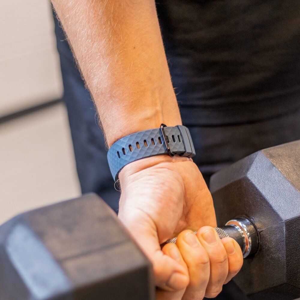 Strap-it Strap-it Bracelet silicone Fitbit Charge 3 (gris bleu)