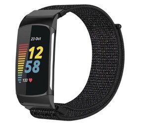 Strap-it Courroie en nylon pour Fitbit Charge 6 (noir)