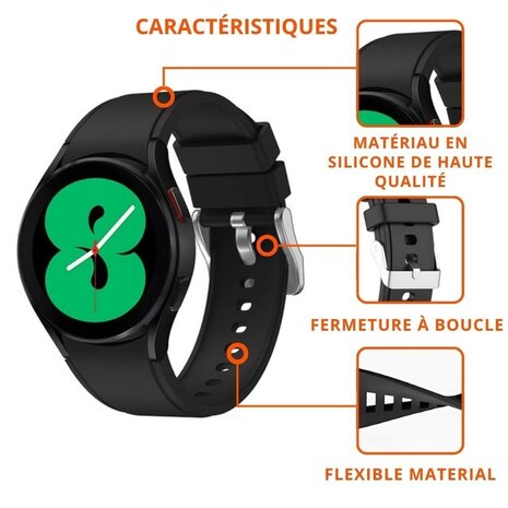 Strap-it Strap-it Bracelet Samsung Galaxy Watch 5 Pro silicone (noir)