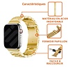 Strap-it Strap-it Bracelet Apple Watch 8 acier (or) Strap-it Strap-it Bracelet Apple Watch 8 acier (or)
