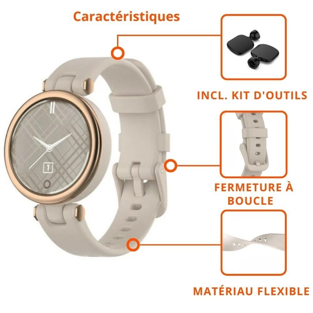 Strap-it Strap-it Bracelet silicone Garmin Lily (gris sable)