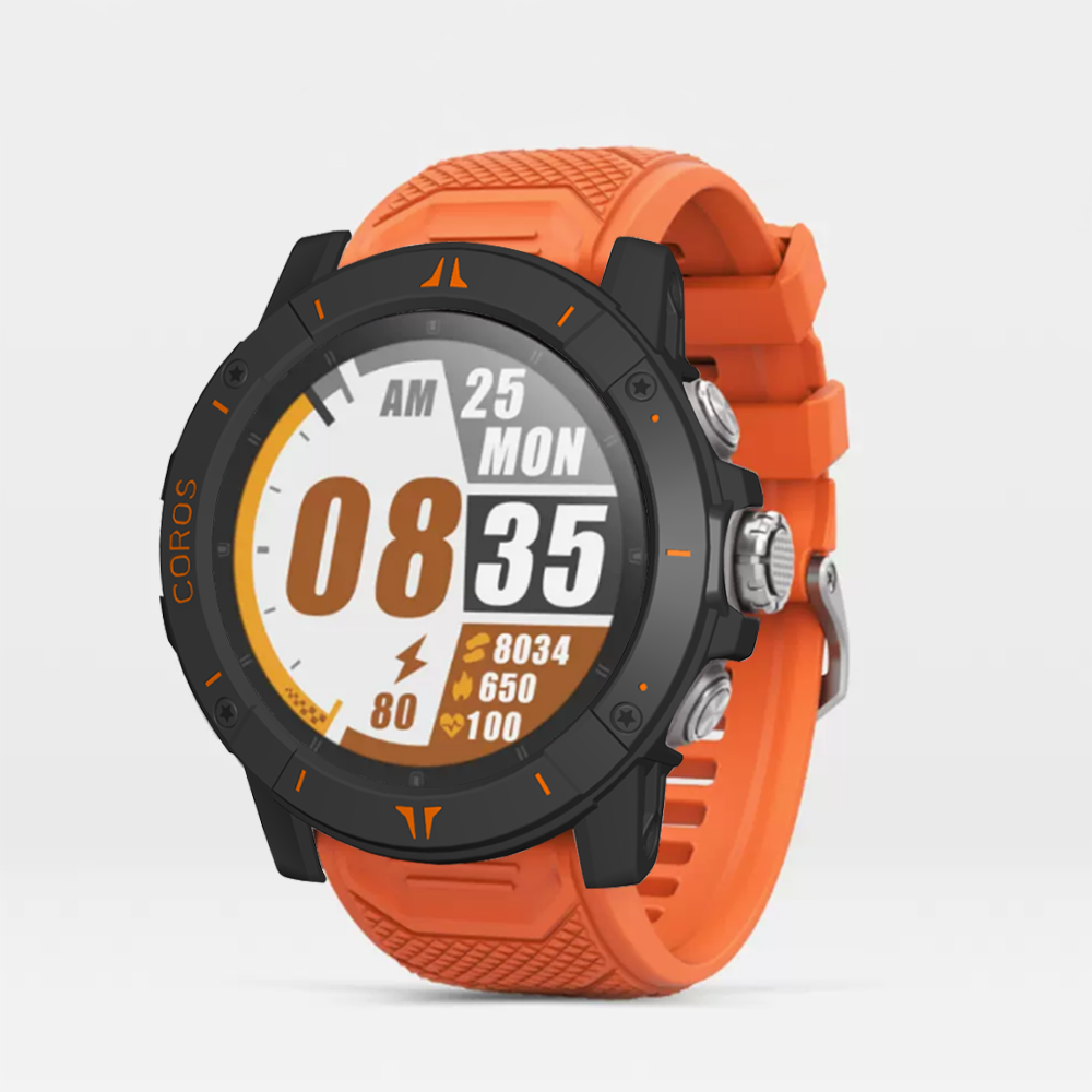 Strap-it Strap-it Coque rigide Coros Vertix 2s (noir-orange)