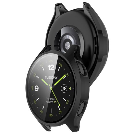 Strap-it Strap-it Coque rigide Xiaomi Watch 2 avec verre (noir)