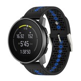 Strap-it Bracelet silicone Suunto Race (S) (noir/bleu)