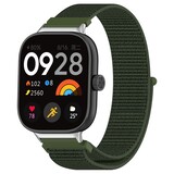 Strap-it Bracelet nylon Xiaomi Smart Band 9 Pro (vert armée)