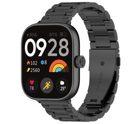 Strap-it Bracelet acier Xiaomi Smart Band 9 Pro (noir)