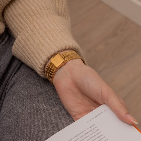 Strap-it Strap-it Bracelet Apple Watch acier inoxydable (or) Strap-it Strap-it Bracelet Apple Watch acier inoxydable (or)