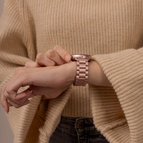 Strap-it Strap-it Bracelet acier Samsung Gear Sport (rose)