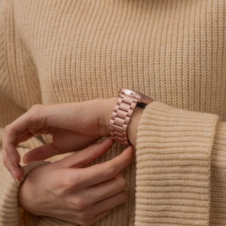 Strap-it Strap-it Bracelet acier Samsung Gear Sport (rose)