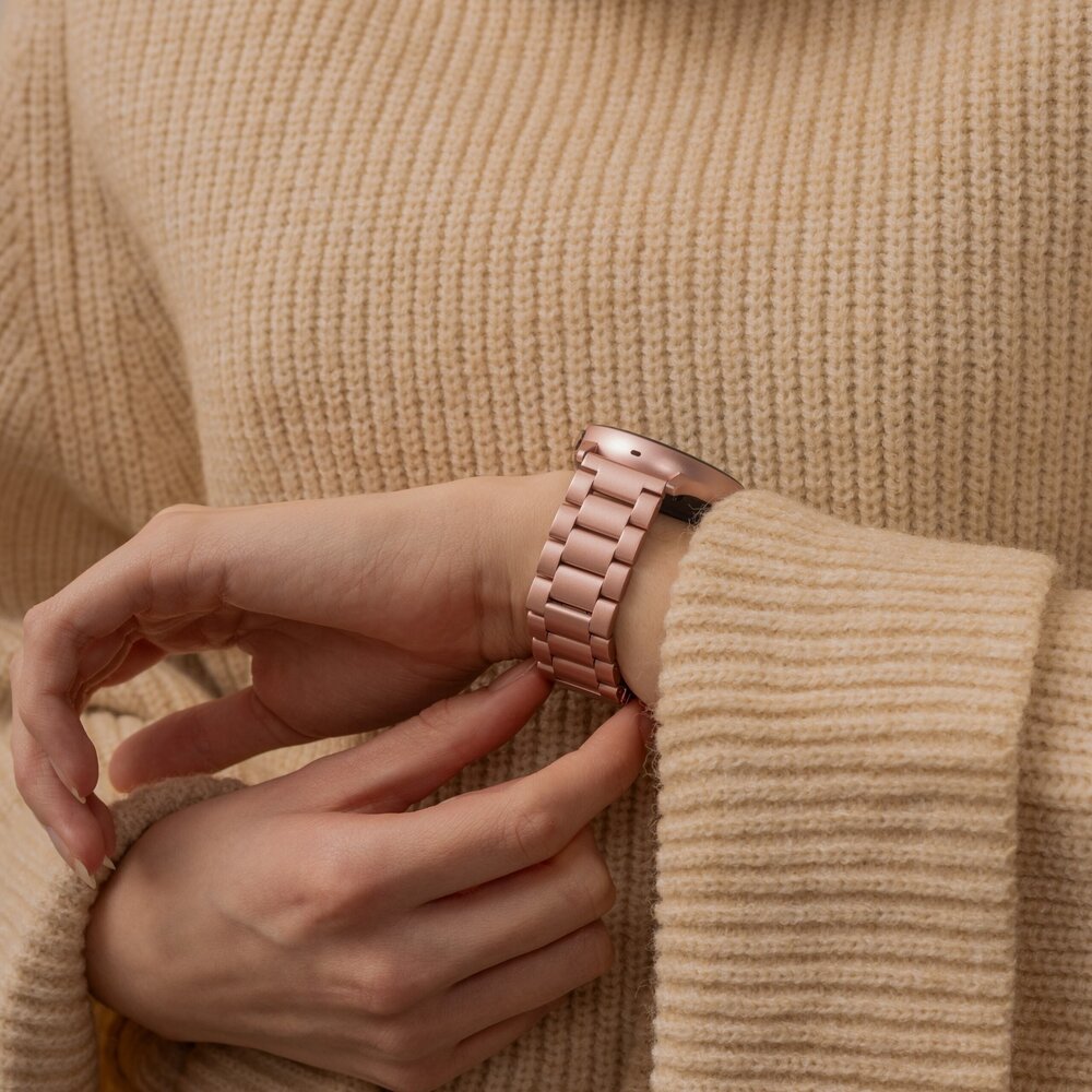 Strap-it Strap-it Bracelet acier Samsung Galaxy Watch 4 Classic 46mm (rose) Strap-it Strap-it Bracelet acier Samsung Galaxy Watch 4 Classic 46mm (rose)