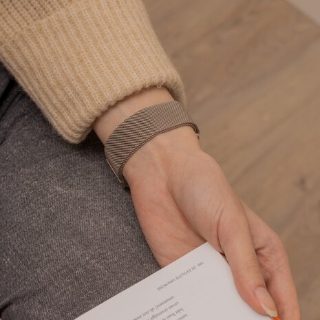 Strap-it Strap-it Bracelet Milanais Xiaomi Smart Band 9 Pro (champagne)