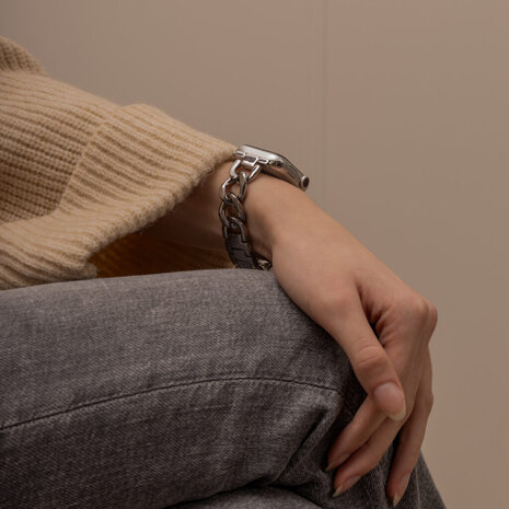 Strap-it Strap-it Bracelet chaîne acier Apple Watch (argent)