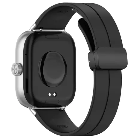 Strap-it Strap-it Bracelet silicone avec D-buckle Redmi Watch 4 (noir)