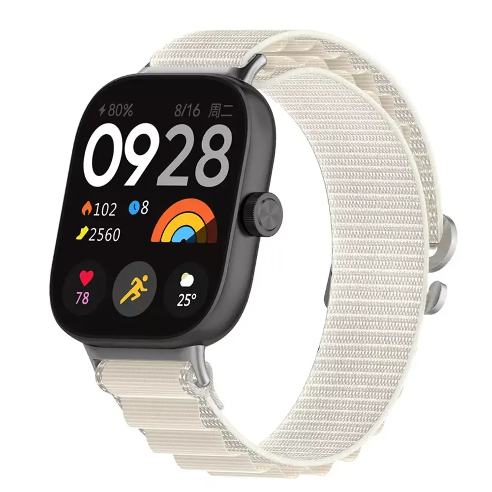 Strap-it Strap-it Bracelet nylon Alpine Redmi Watch 4 (Lumière stellaire) Strap-it Strap-it Bracelet nylon Alpine Redmi Watch 4 (Lumière stellaire)