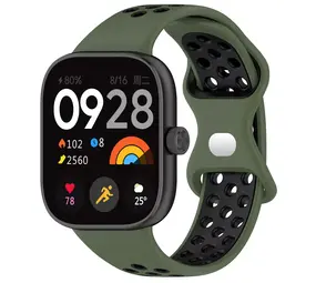 Strap-it Bracelet sport Xiaomi Smart Band 8 Pro (vert olive/noir)
