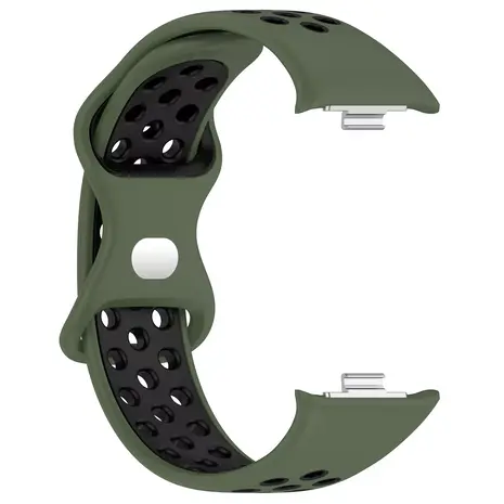Strap-it Strap-it Bracelet sport Xiaomi Smart Band 8 Pro (vert olive/noir)