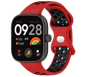 Strap-it Bracelet sport Xiaomi Smart Band 8 Pro (rouge/noir)