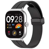 Strap-it Bracelet silicone avec D-buckle Xiaomi Smart Band 8 Pro (noir)