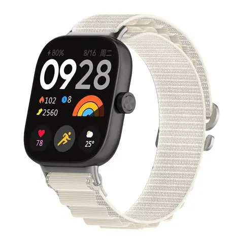 Strap-it Strap-it Bracelet nylon Alpine Xiaomi Smart Band 8 Pro (Lumière stellaire)