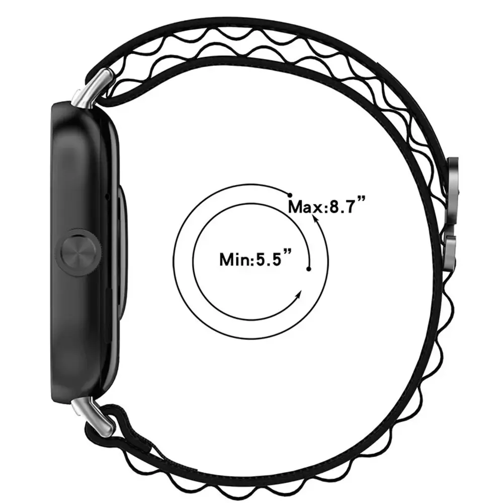 Strap-it Strap-it Bracelet nylon Alpine Xiaomi Smart Band 9 Pro (noir)