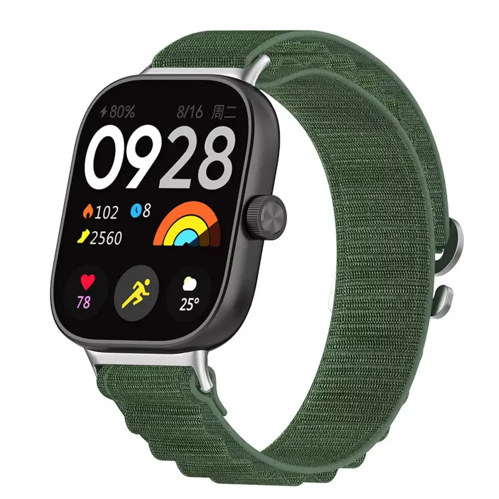 Strap-it Strap-it Bracelet nylon Alpine Xiaomi Smart Band 9 Pro (vert)