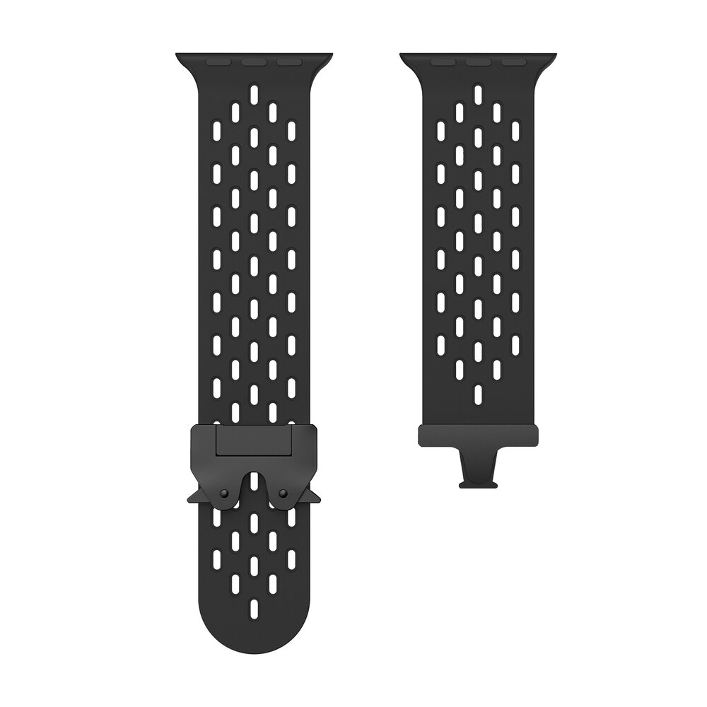 Strap-it Strap-it Bracelet silicone air avec P-buckle pour Apple Watch (noir)