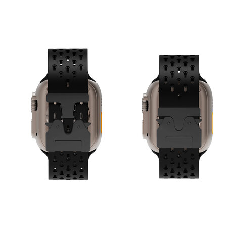 Strap-it Strap-it Bracelet silicone air avec P-buckle pour Apple Watch (noir)